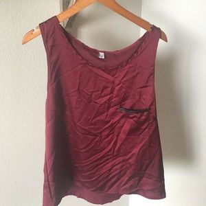 Red and black tank top
